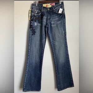 New Y2K 7 For All ManKind Women Embellished Rhinestone The Great China Jeans 27